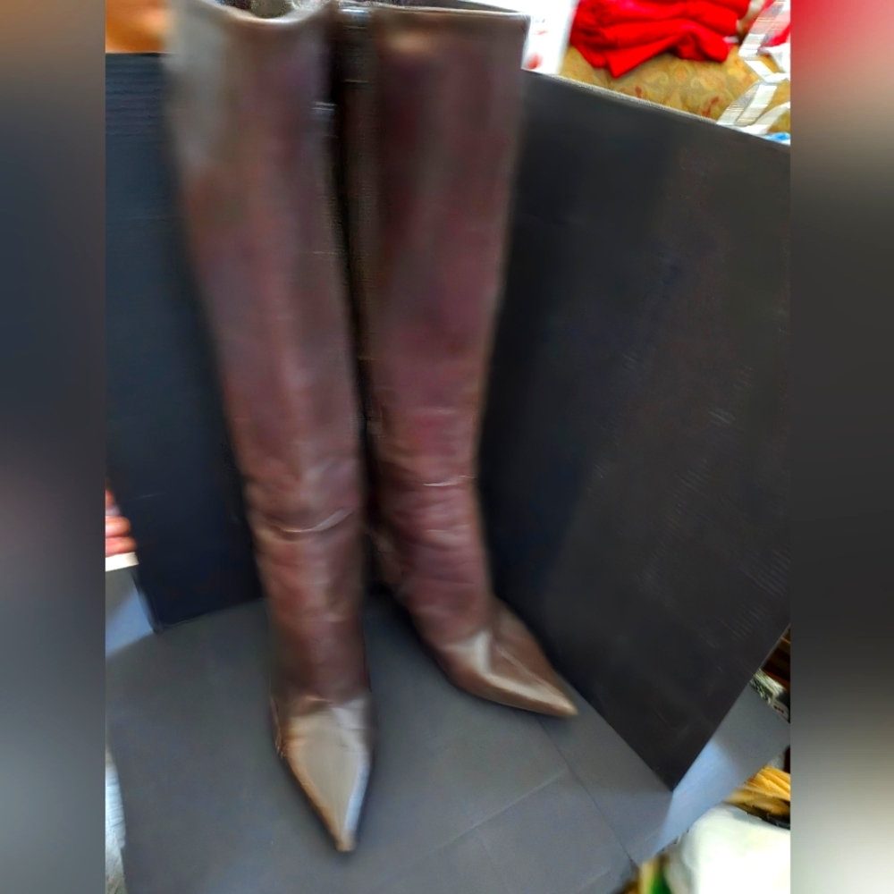 High Heel Tall Leather Boots - Nine West